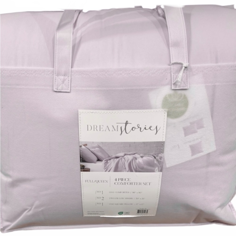 Dream Stories Lilac Queen Comforter Set 4 Pieces 90”x90”